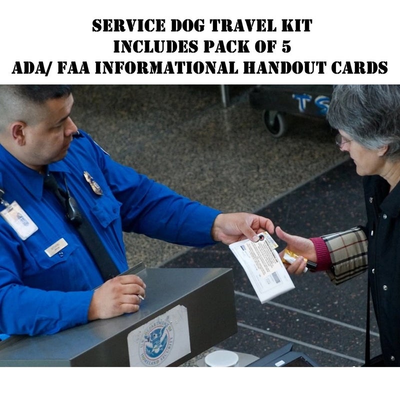WORKINGSERVICEDOG.COM Service Dog Travel Kit â€“ Includes 5 â€œDo Not Disturbâ€ Door Hangers + 5 ADA/FAA Federal Law Handout Cards â€“ Hotel Room Privacy Signs & Informational Cards for Traveling with a Service Dog â€“ Made in USA - Image 4